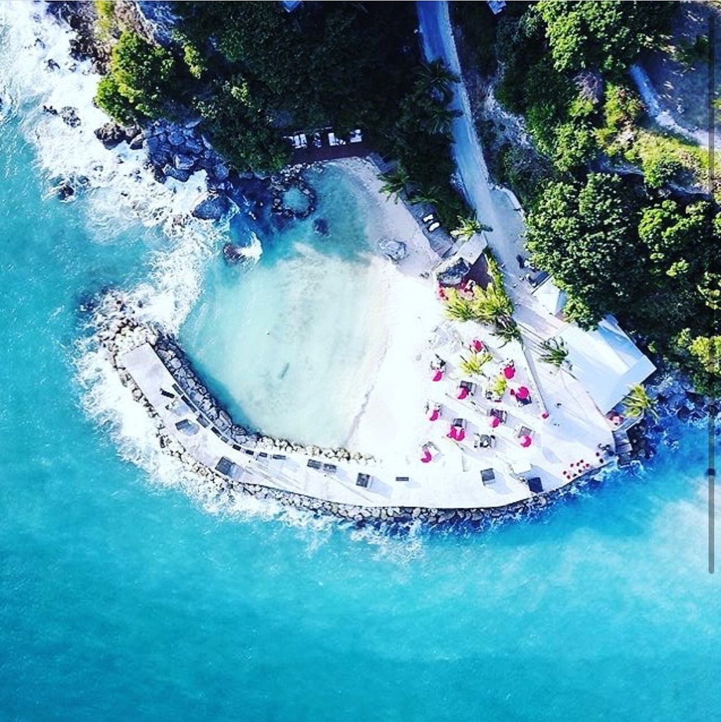 Vue aérienne de La Toubana Hôtel & Spa en Guadeloupe